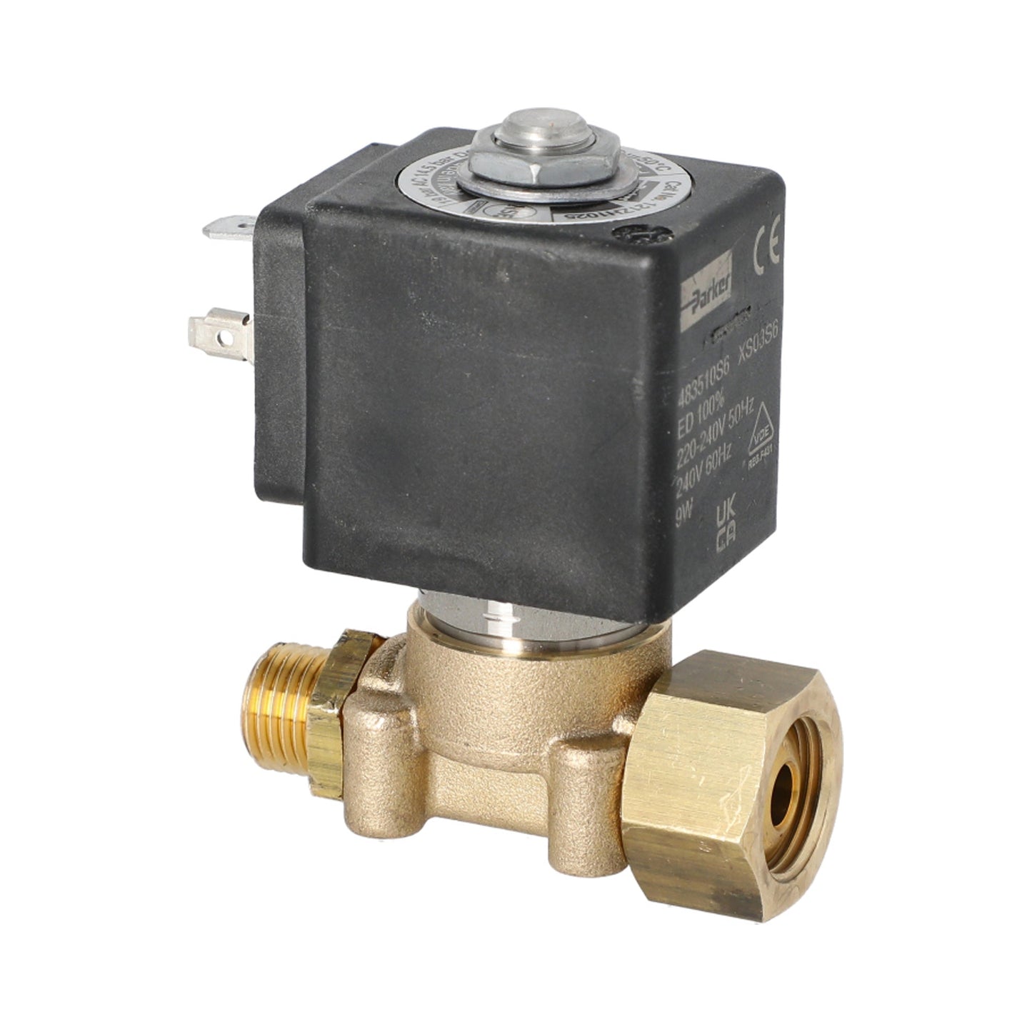 Lucifer 2-Way Hot Water Solenoid Valve 230V 1/4" 2.5mm 9W Rancilio