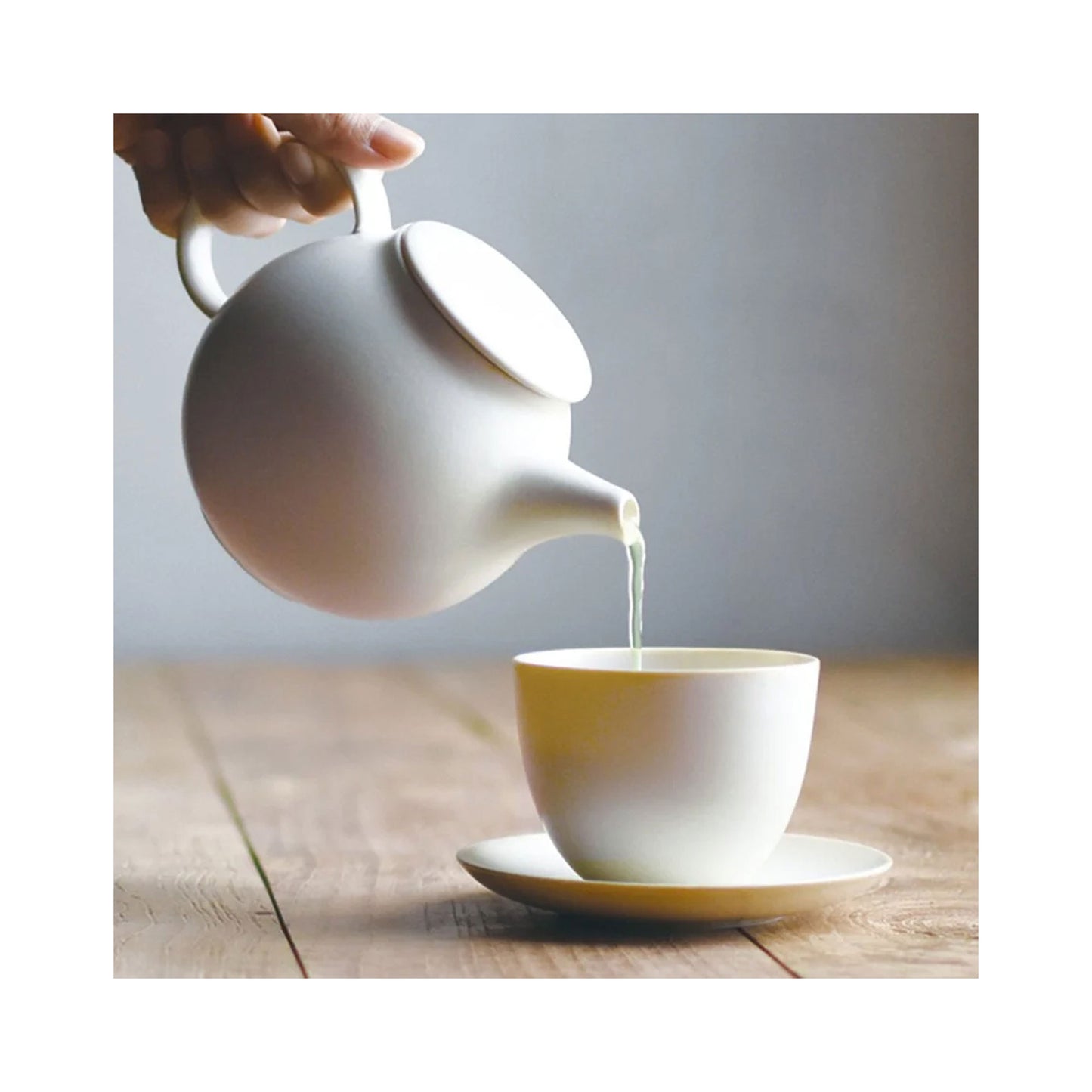 Kinto PEBBLE Teapot 480ml Porcelain with Stainless Steel Strainer