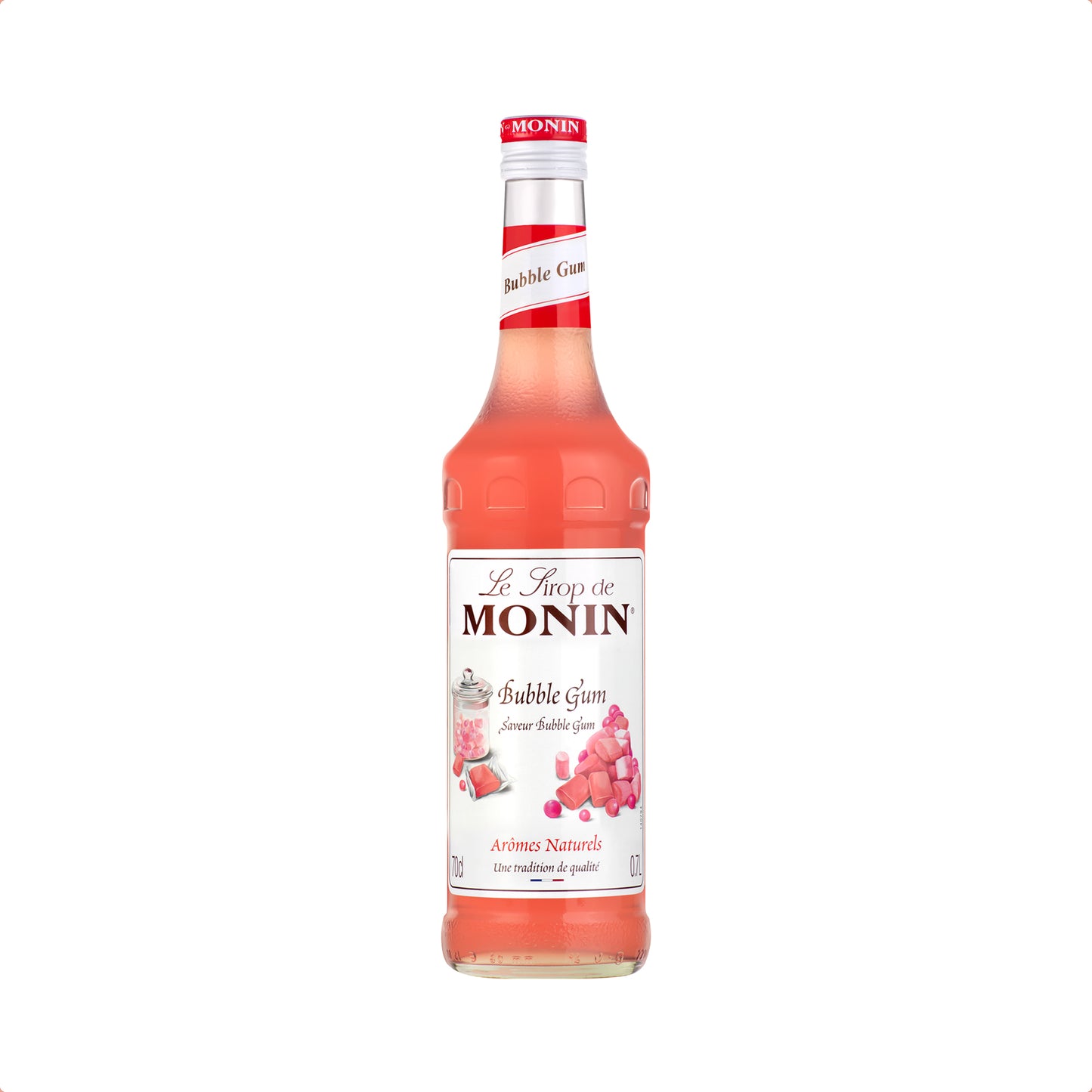 Monin Premium Bubble Gum Syrup 700ml Glass Bottle
