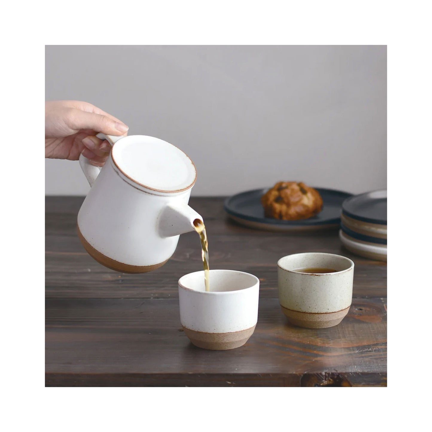 Kinto CLK-151 Cup 180ml - Porcelain Tea Cup with Yo-Hen Glaze