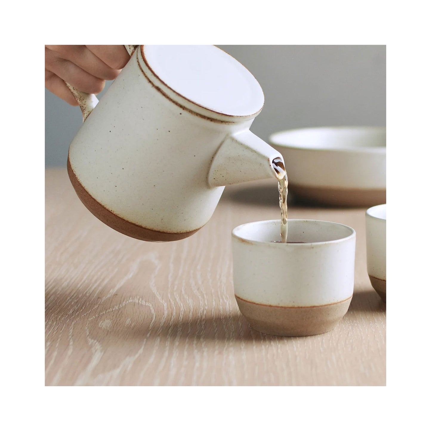 Kinto CLK-151 Cup 180ml - Porcelain Tea Cup with Yo-Hen Glaze