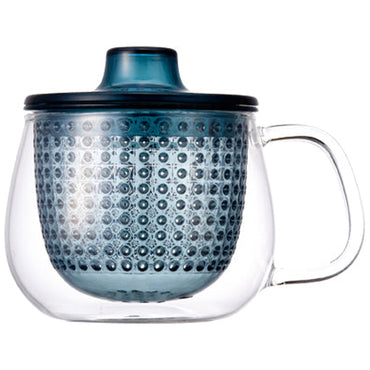 Kinto UNITEA Unimug 350ml Heat-Resistant Glass Mug with Lid and Strainer