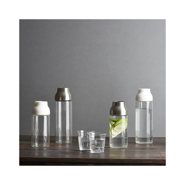 Kinto CAPSULE Water Carafe 1L - Heat-Resistant Glass Carafe with Auto-Seal Lid