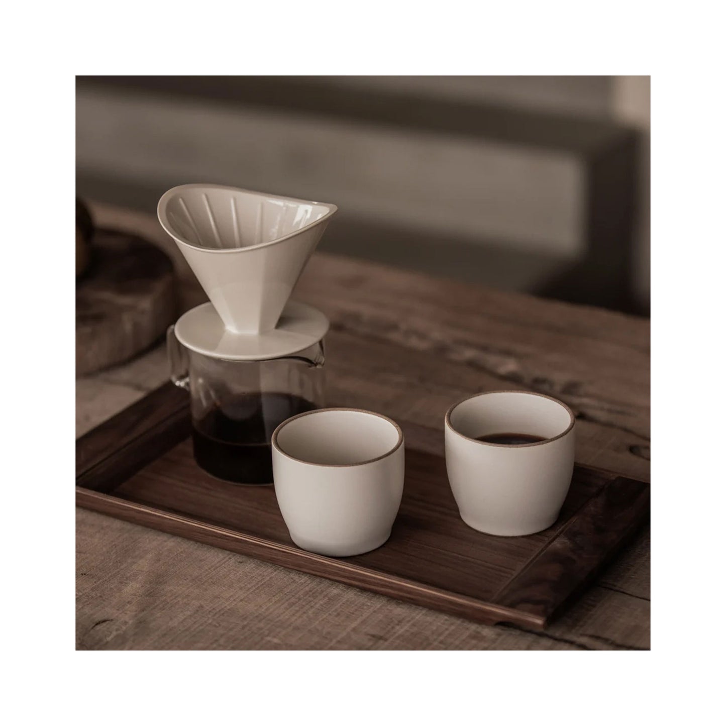 Kinto NORI Tumbler 200ml - Porcelain Tumbler with Clay Rim