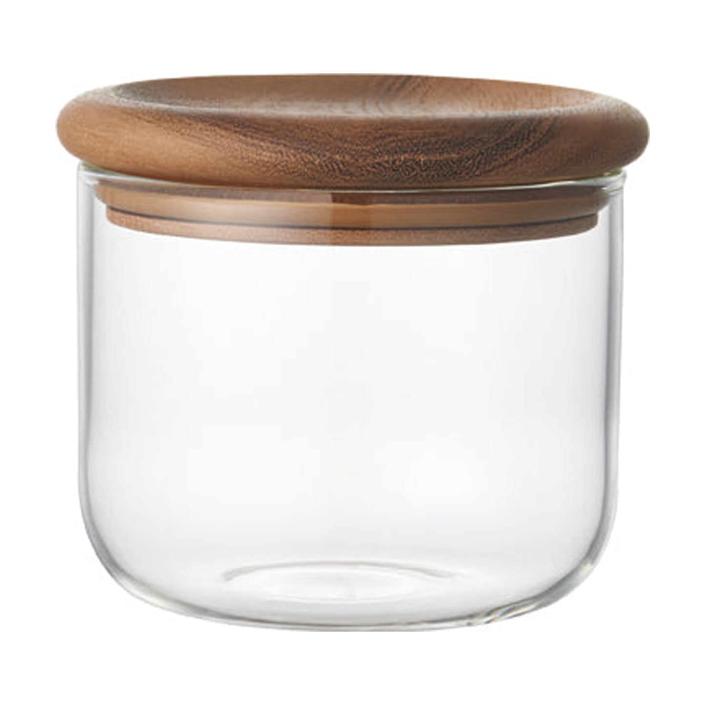 Kinto BAUM NEU 450ml Heat-Resistant Glass Canister with Acacia Wooden Lid & Silicone Seal