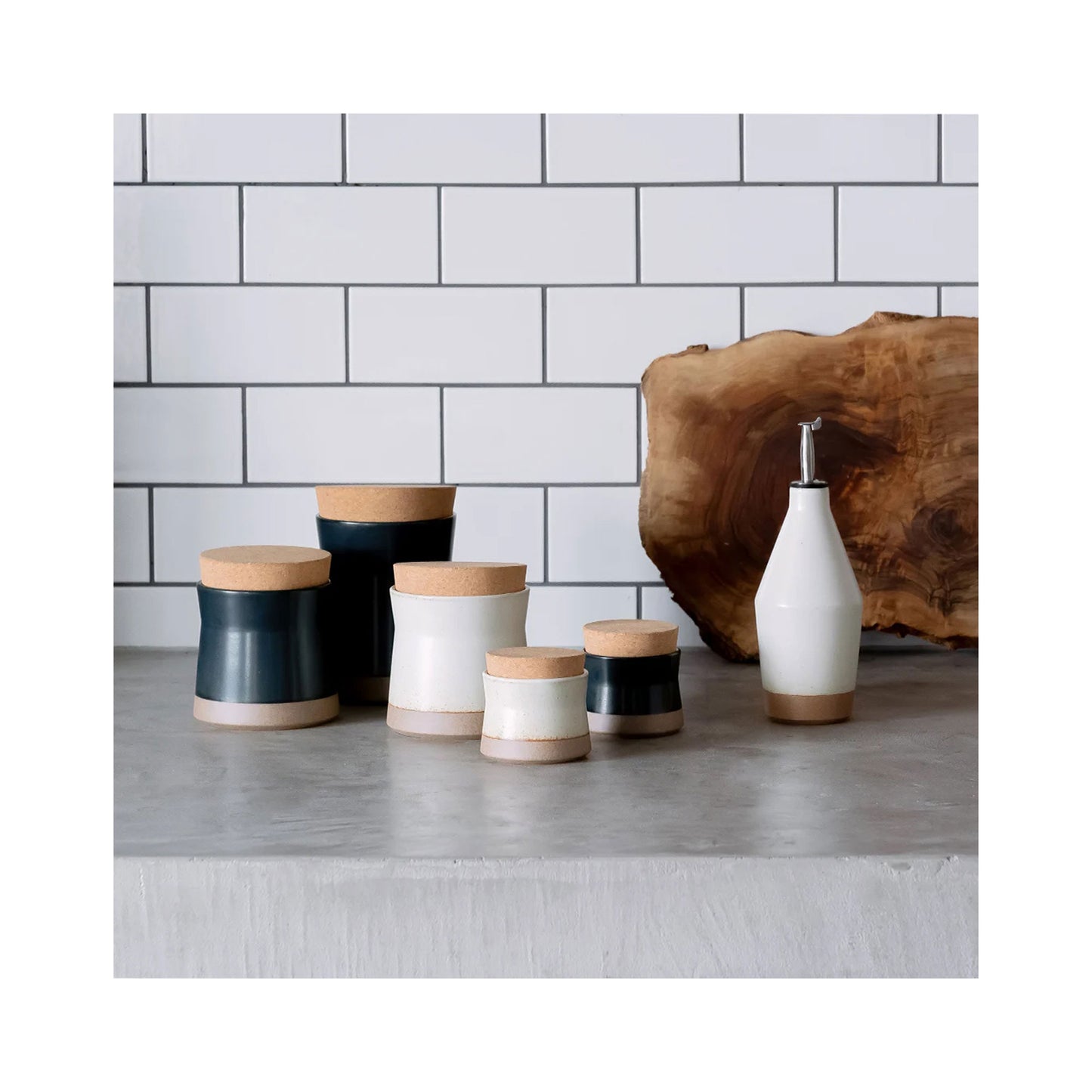 Kinto CLK-211 Canister 100ml - Porcelain Storage with Cork Lid