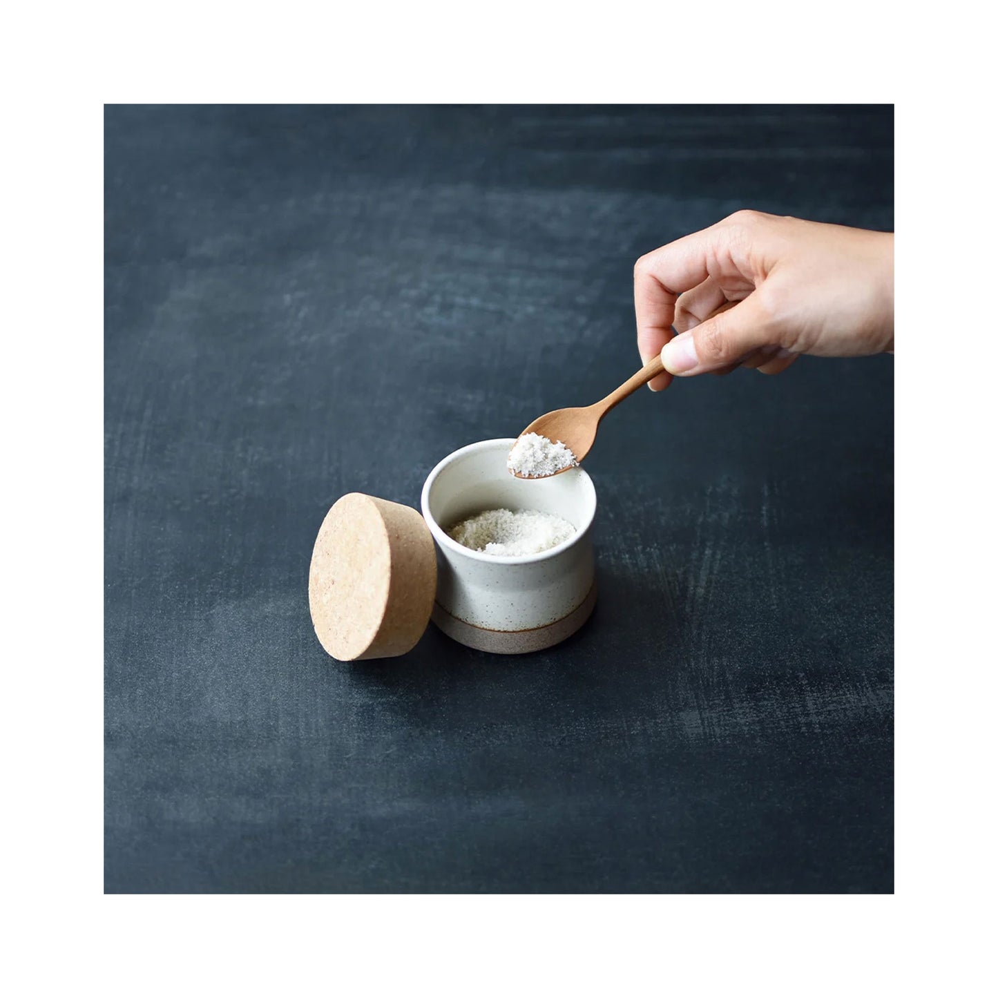 Kinto CLK-211 Canister 100ml - Porcelain Storage with Cork Lid