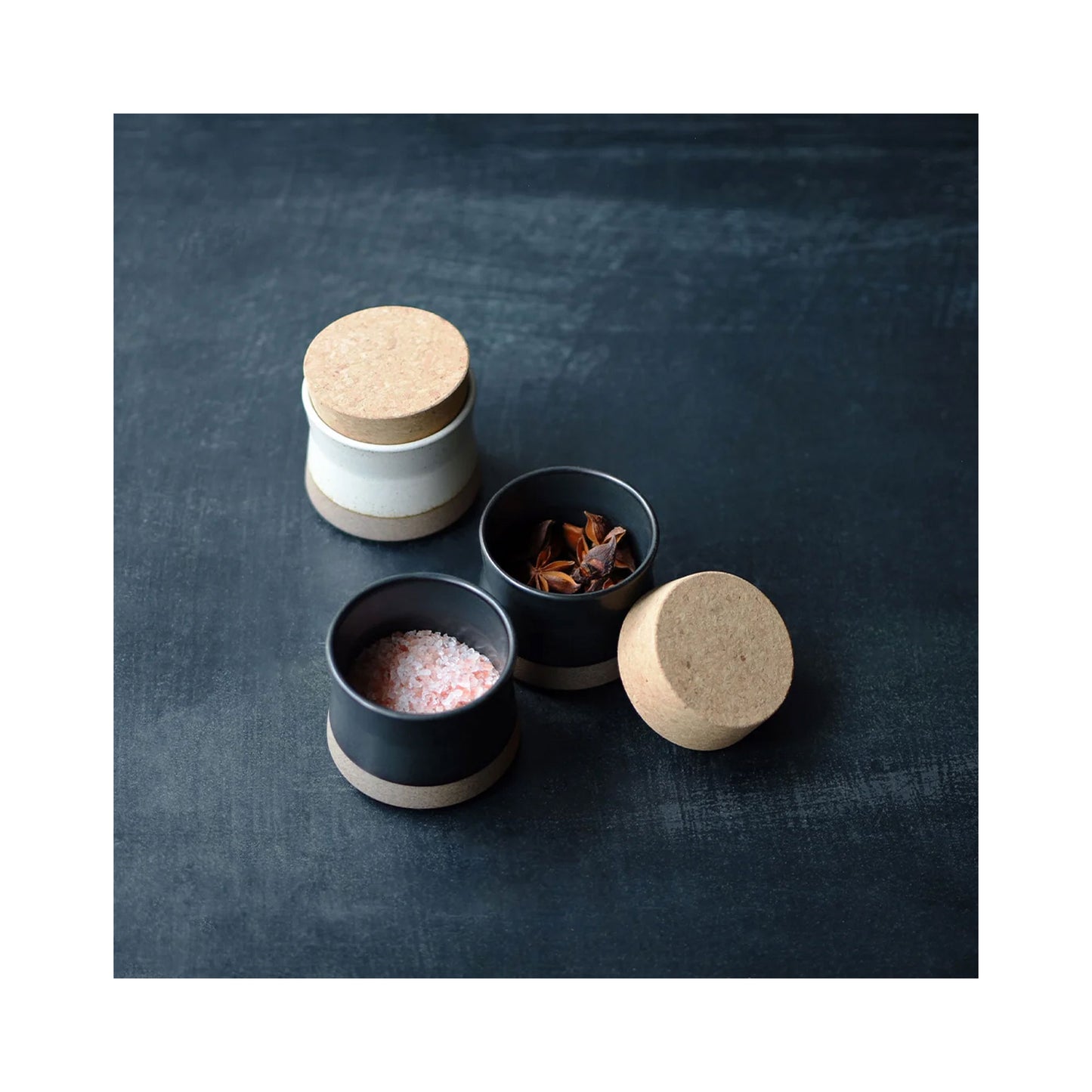 Kinto CLK-211 Canister 100ml - Porcelain Storage with Cork Lid