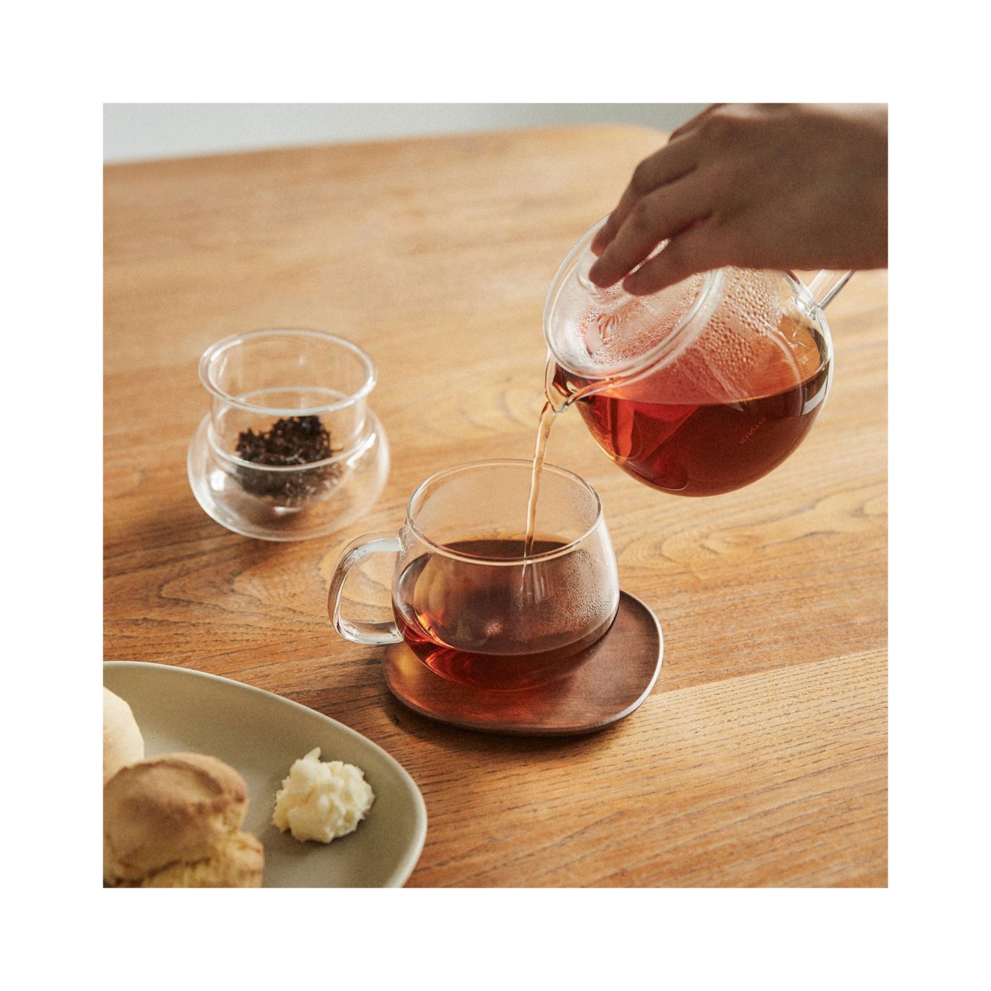 Kinto UNITEA Cup 350ml - Heat-Resistant Glass, Ideal for Tea Enjoyment