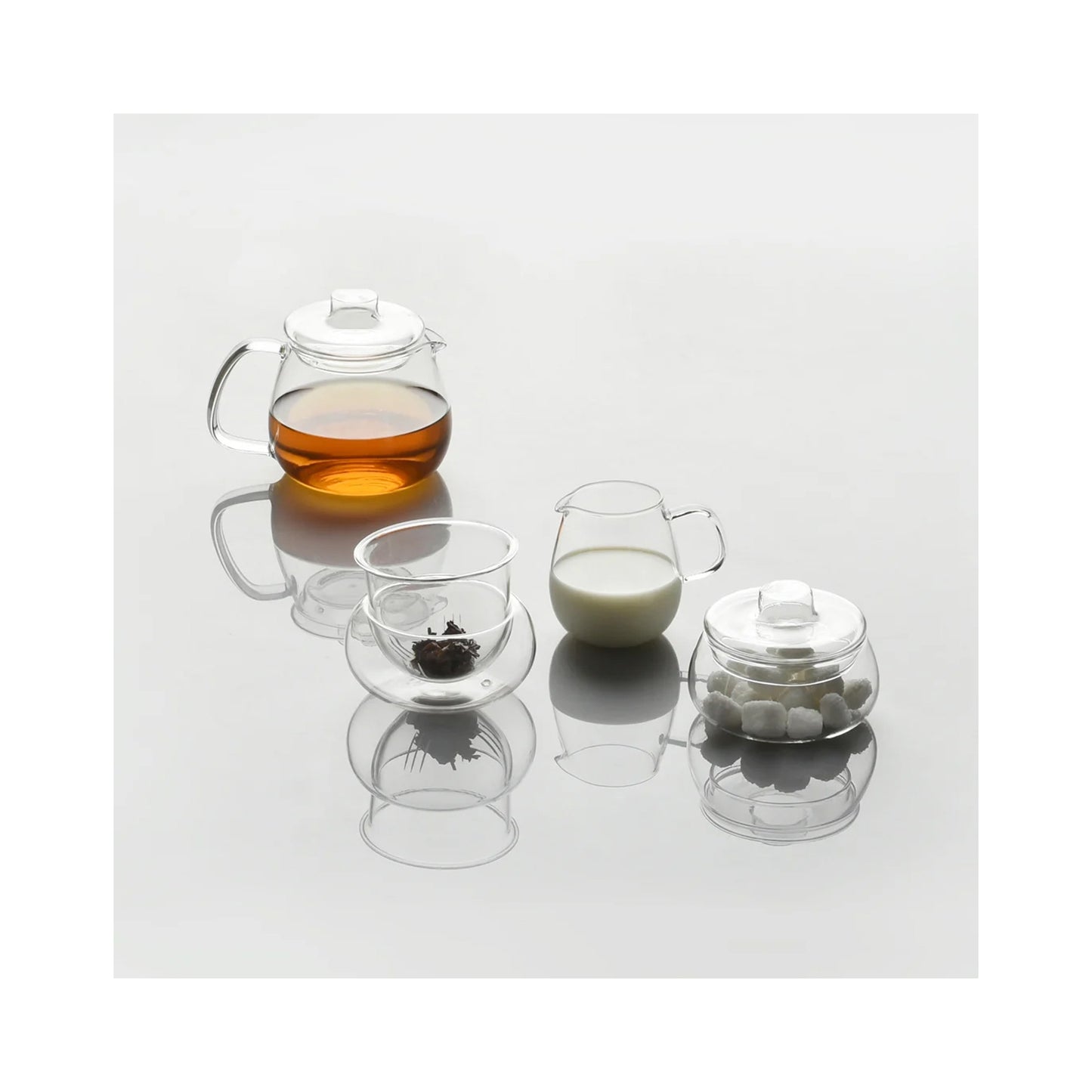 Kinto UNITEA Milk Pitcher 180ml | Heat-Resistant Glass, Elegant Design