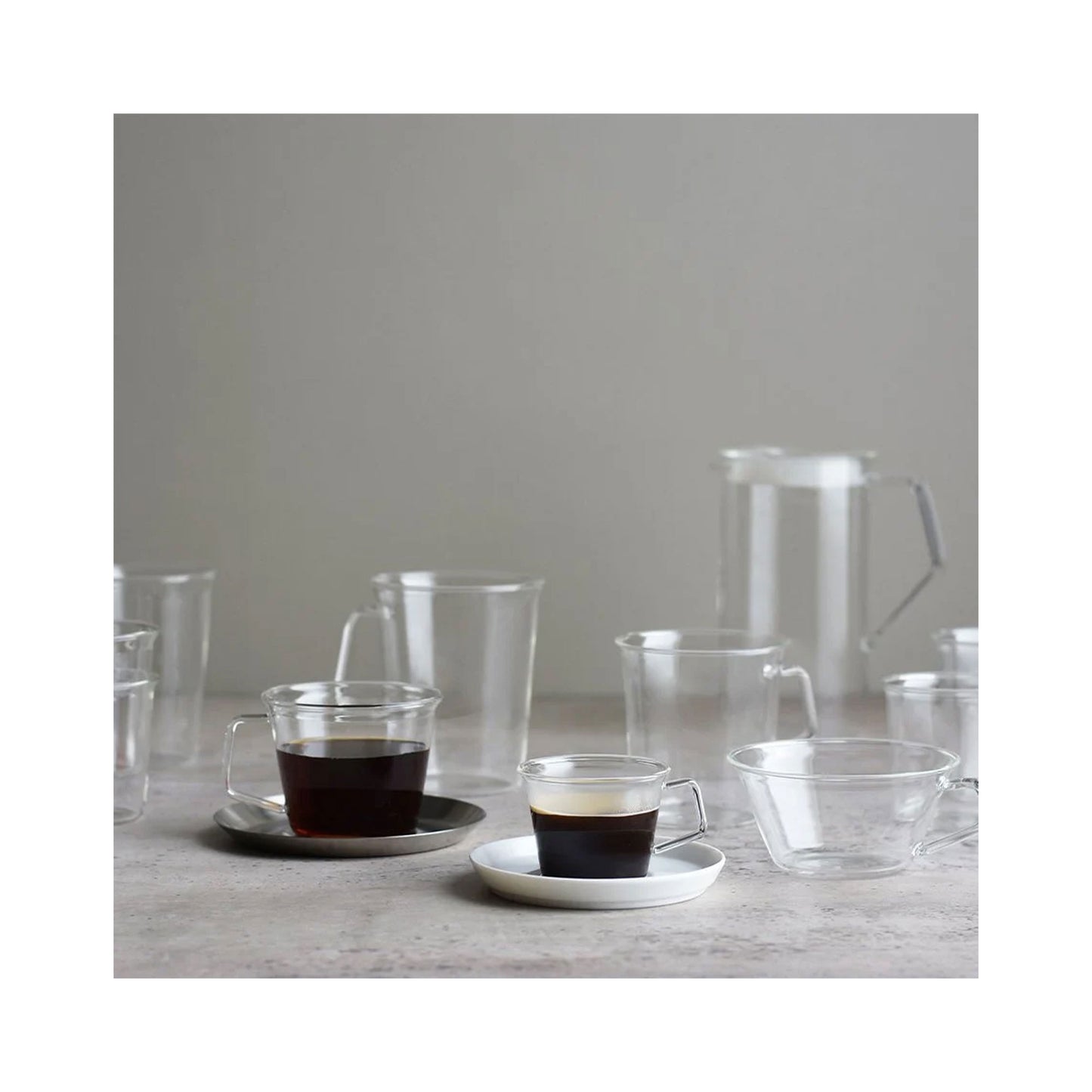 Kinto CAST Green Tea Glass 180ml - Heat-Resistant Glassware for Smooth Drinking Experience