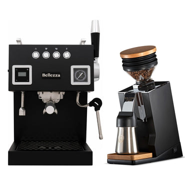 Bellezza Bellona Dual Boiler Espresso Machine & Eureka Oro Mignon Single Dose Pro Grinder Bundle