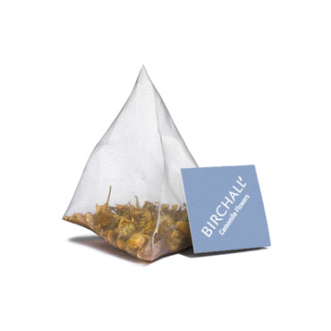 Birchall Camomile Flowers Enveloped Plant-Based Prism Tea Bags – 20 Pack