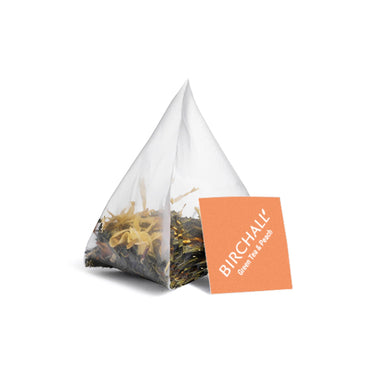 Birchall Green Tea & Peach – 200 Enveloped Plant-Based Prism Tea Bags