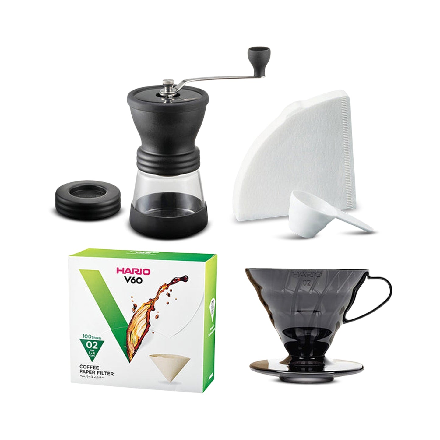 Hario V60 and Skerton N Coffee Grinder Starter Kit