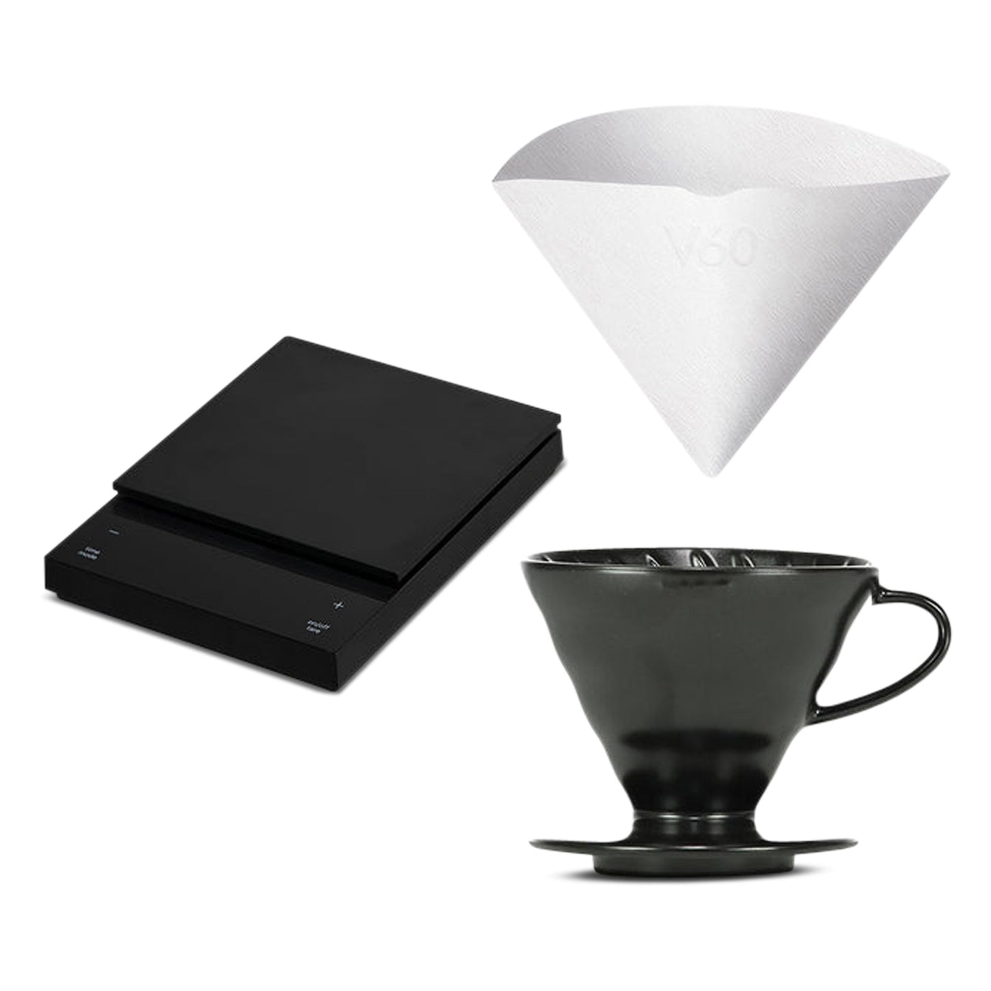 Hario Polaris and V60 Matte Black Ceramic Dripper Bundle