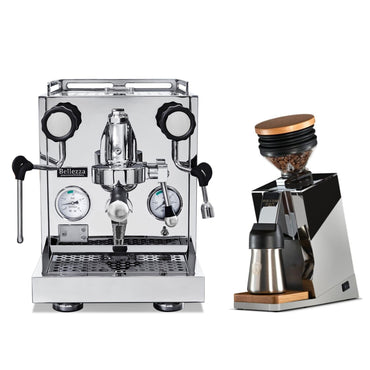 Bellezza Inizio V Espresso Machine + Eureka Oro Mignon Single Dose Pro Grinder Bundle