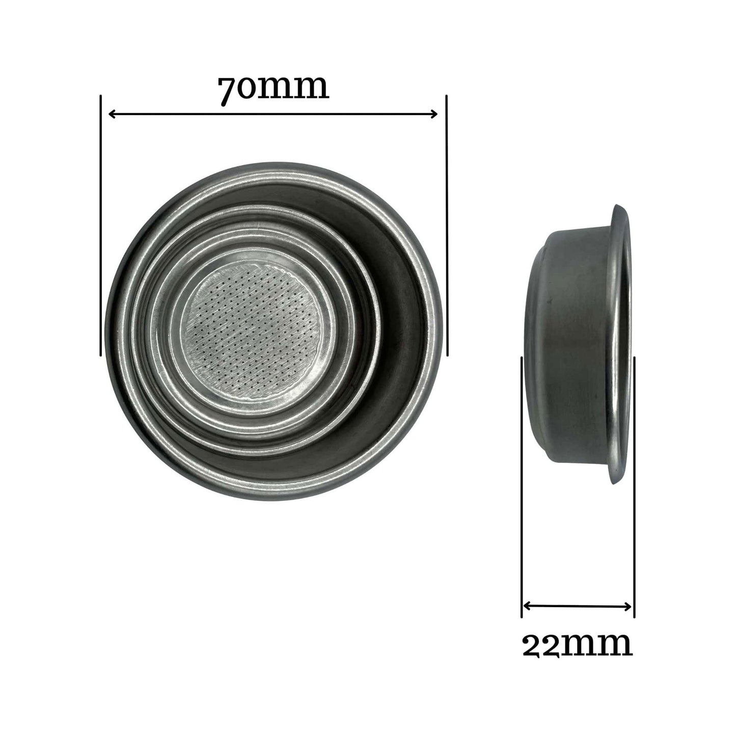 2 Cup Pod Filter Basket – Compatible with Multiple Espresso Machines
