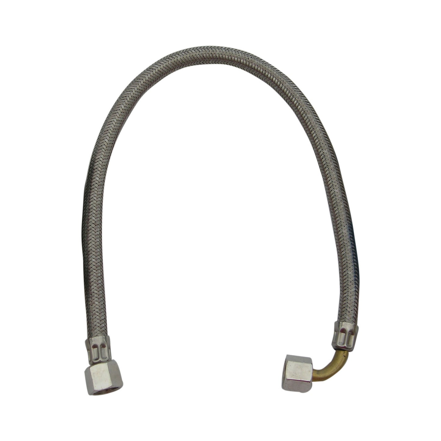 Universal Braided Hose 0.5m 3/8 Straight to 3/8 Elbow