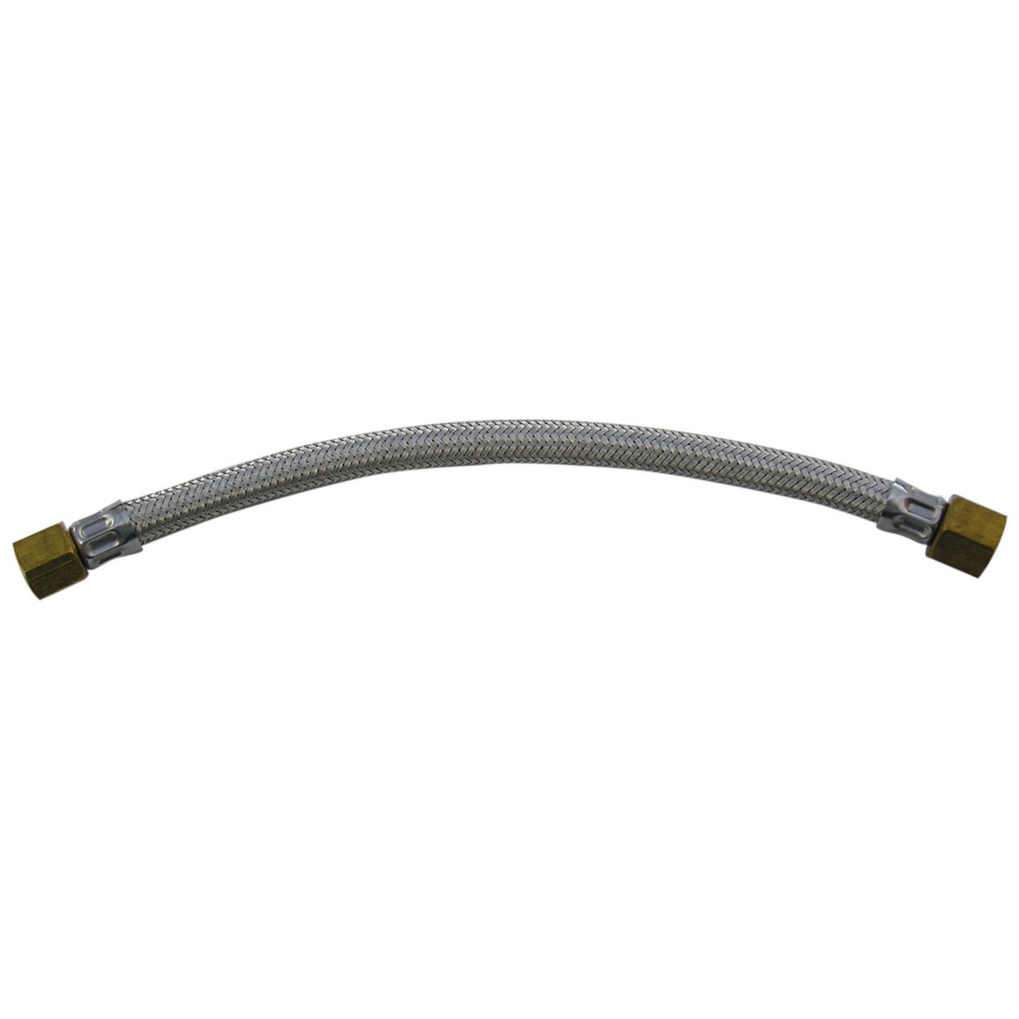 Universal Braided Hose 0.22m 3/8 Straight x 1/4 Straight
