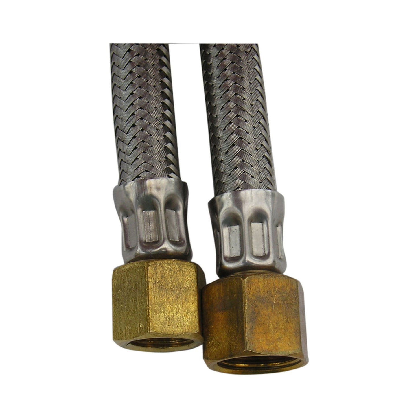Universal Braided Hose 0.28m 1/4 Straight x 3/8 Straight