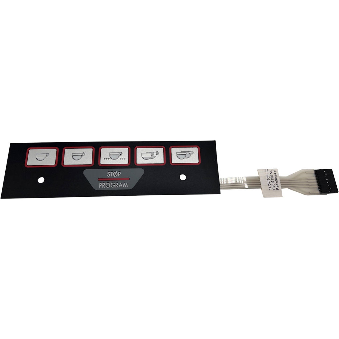 Faema E98/A Restyling Red Membrane Key Pad Replacement