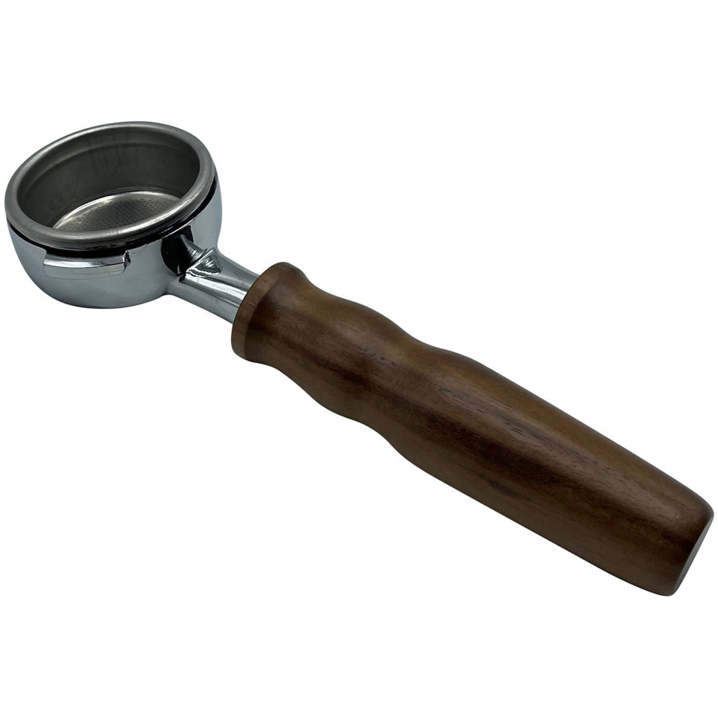 Nuova Simonelli & Victoria Arduino Compatible 58mm Bottomless Portafilter with Wooden Handle