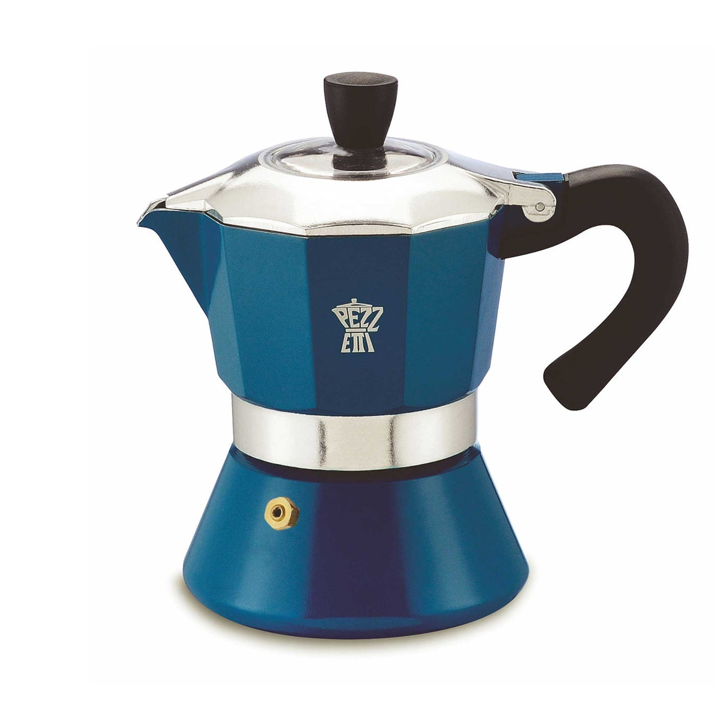 Pezzetti Bellexpress Aluminium Stove Top Moka Pot - 3 Cup - Turquoise