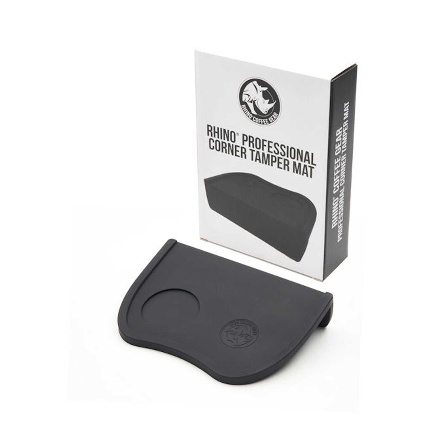 Rhinowares Pro Corner Rubber Coffee Espresso Tamping Mat - Black