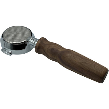 Universal Bottomless E61 58mm Portafilter with Wooden Handle - 8.5 Gasket – 21g Basket
