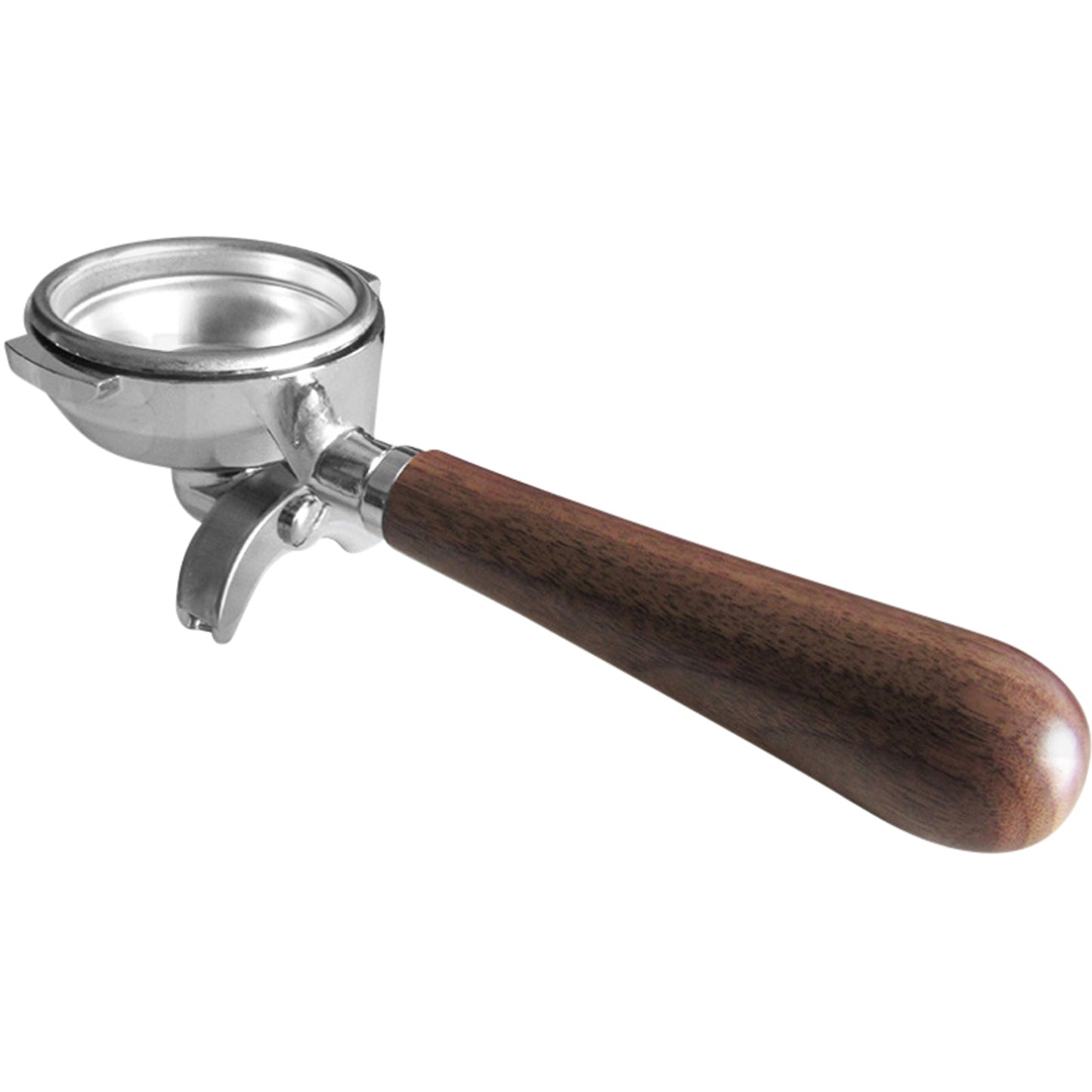 Universal Double Shot E61 58mm Portafilter – Wooden Handle – 8.5mm Gasket - Complete