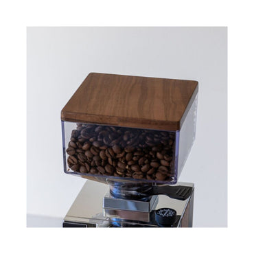 Eureka Mignon Hopper Lid - Walnut | 100% Wood, Laser Engraved Logo