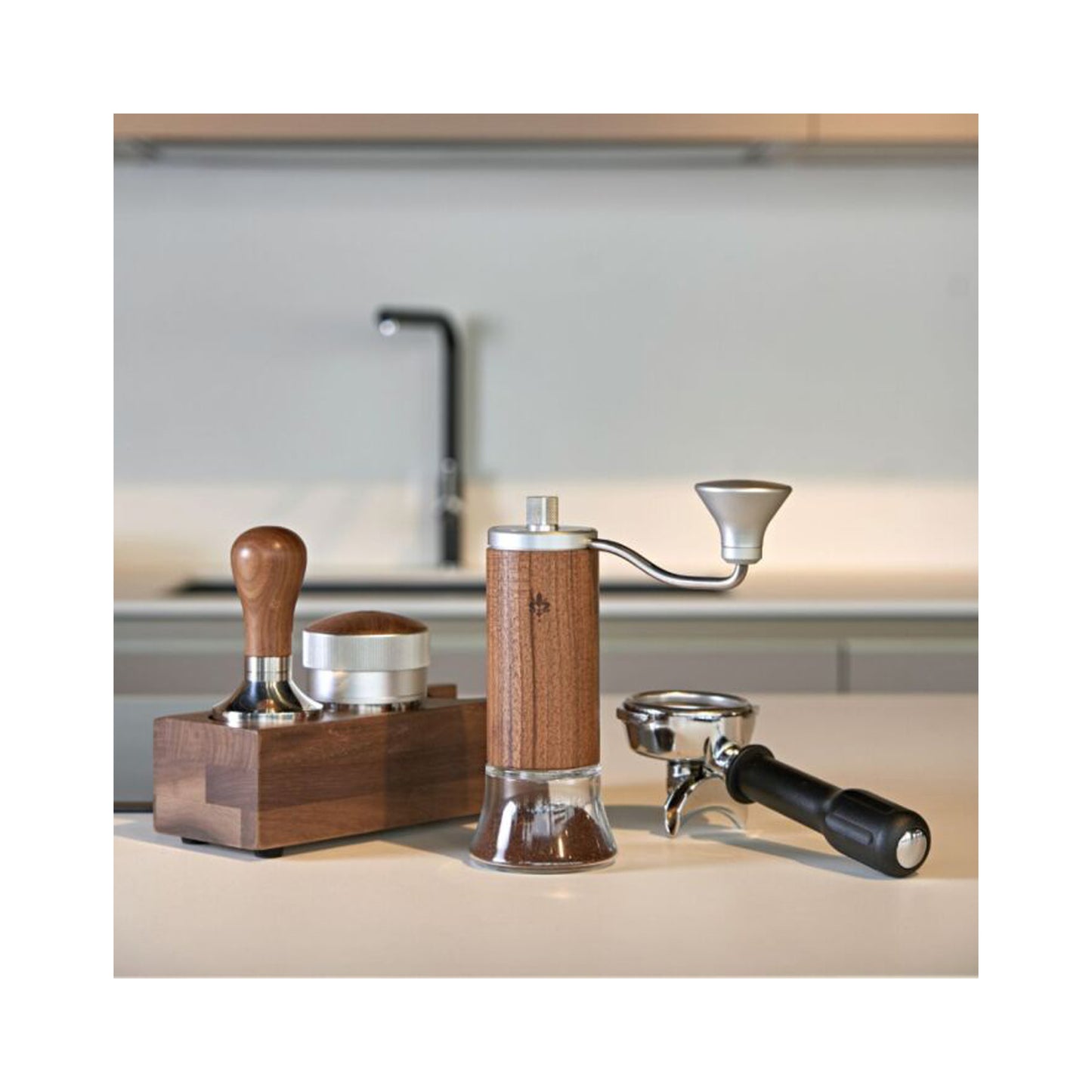 Eureka Baby Hand Grinder - Olive Body / Ceramic Base | 48mm Conical Burrs, Portable Design
