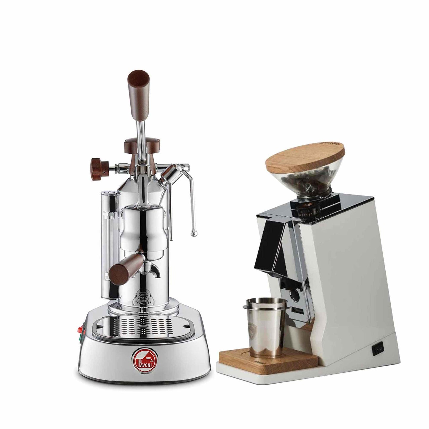 La Pavoni Lever + Eureka Oro Single Dose Coffee Machine Package