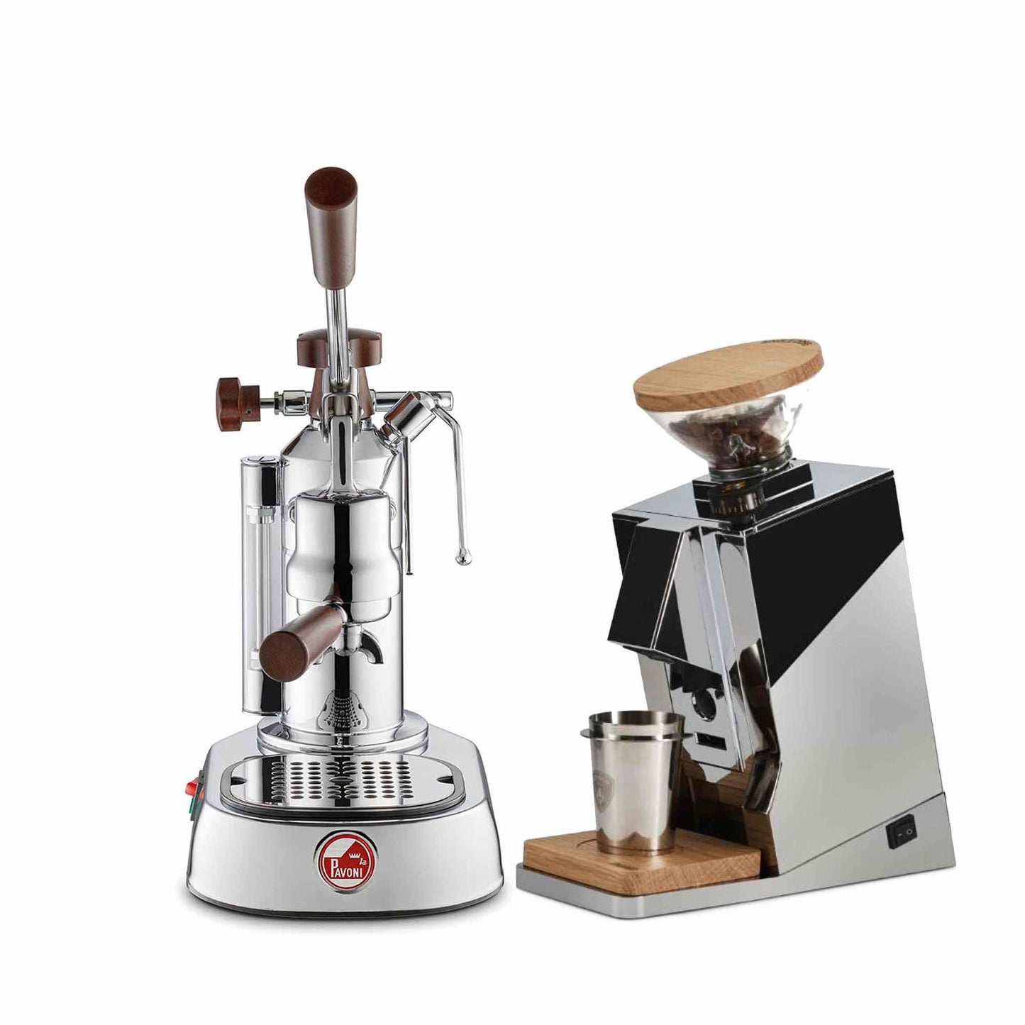 La Pavoni Lever + Eureka Oro Single Dose Coffee Machine Package