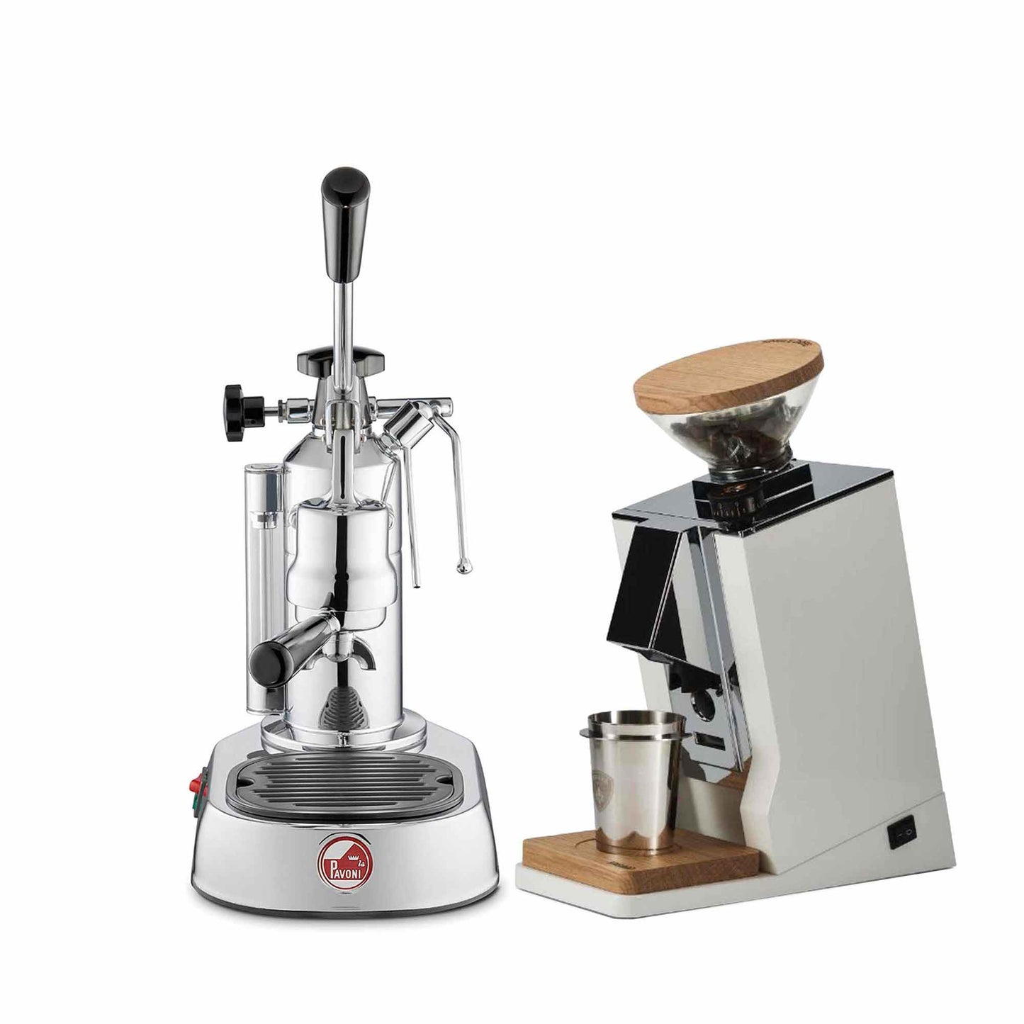 La Pavoni Lever + Eureka Oro Single Dose Coffee Machine Package