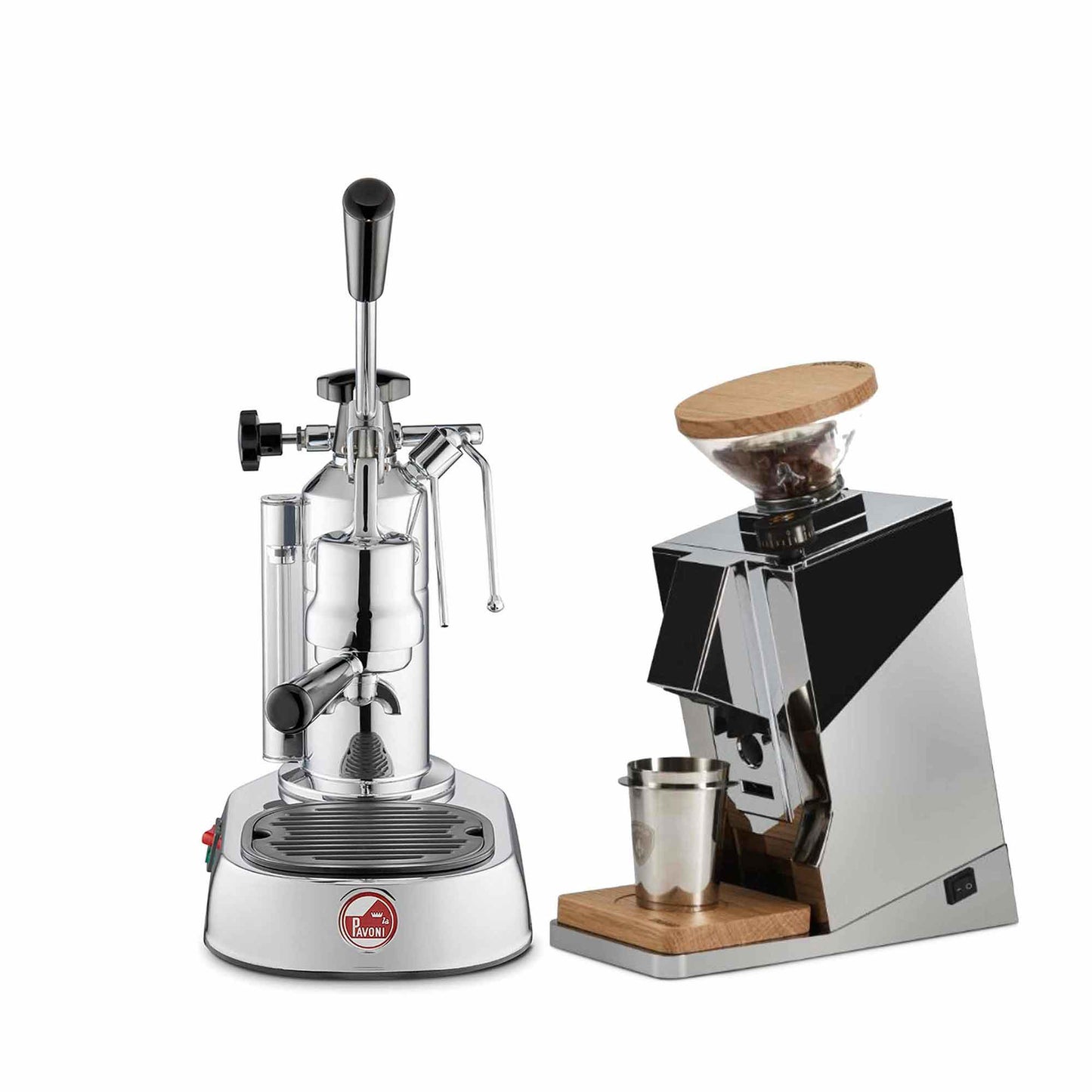 La Pavoni Lever + Eureka Oro Single Dose Coffee Machine Package