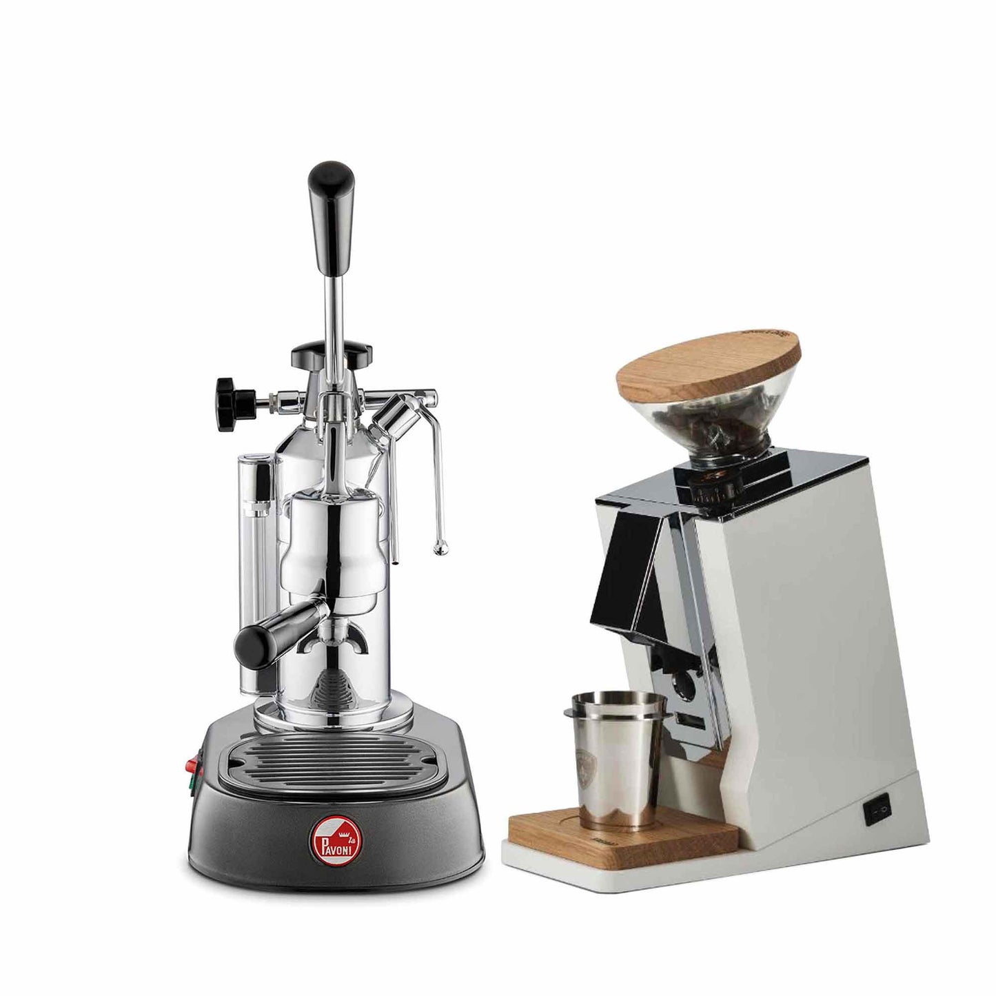 La Pavoni Lever + Eureka Oro Single Dose Coffee Machine Package