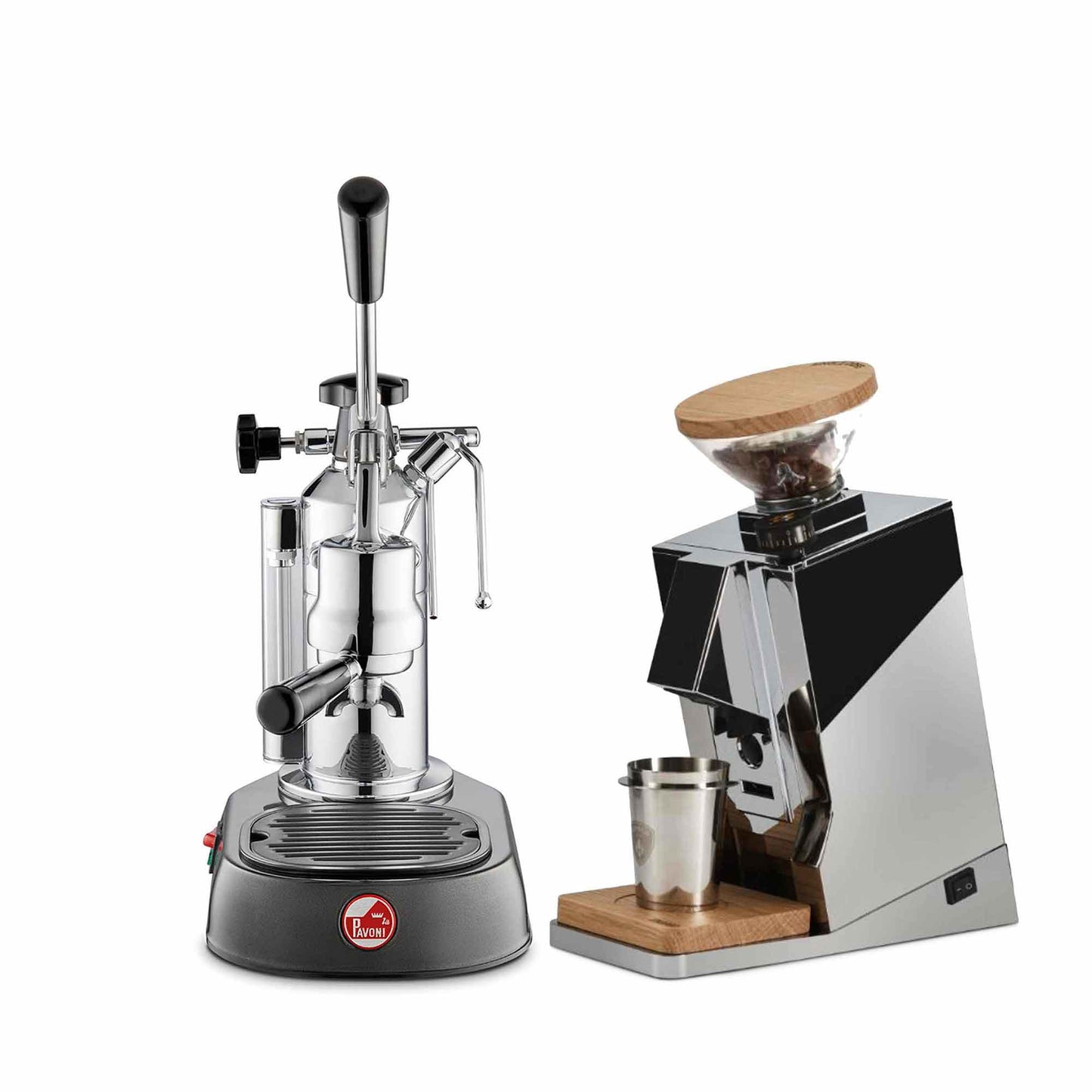 La Pavoni Lever + Eureka Oro Single Dose Coffee Machine Package