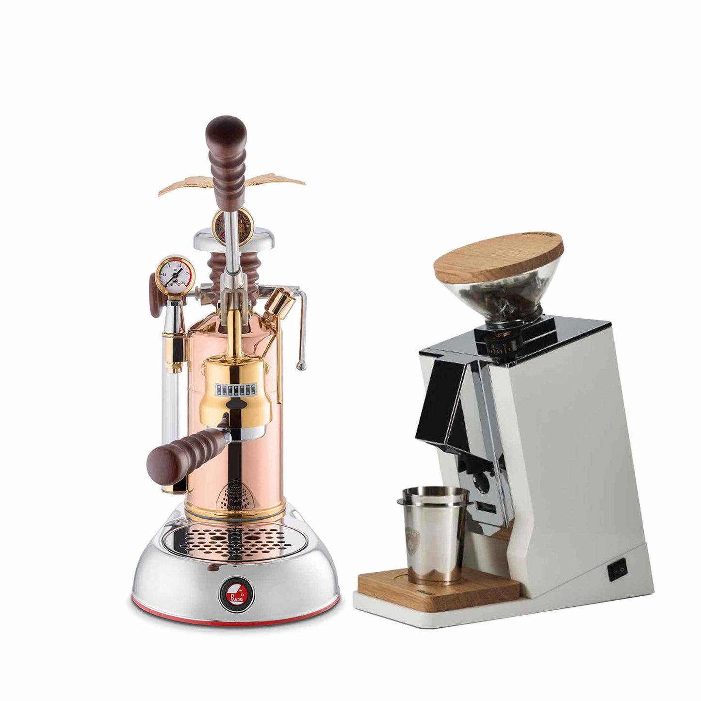 La Pavoni Lever + Eureka Oro Single Dose Coffee Machine Package