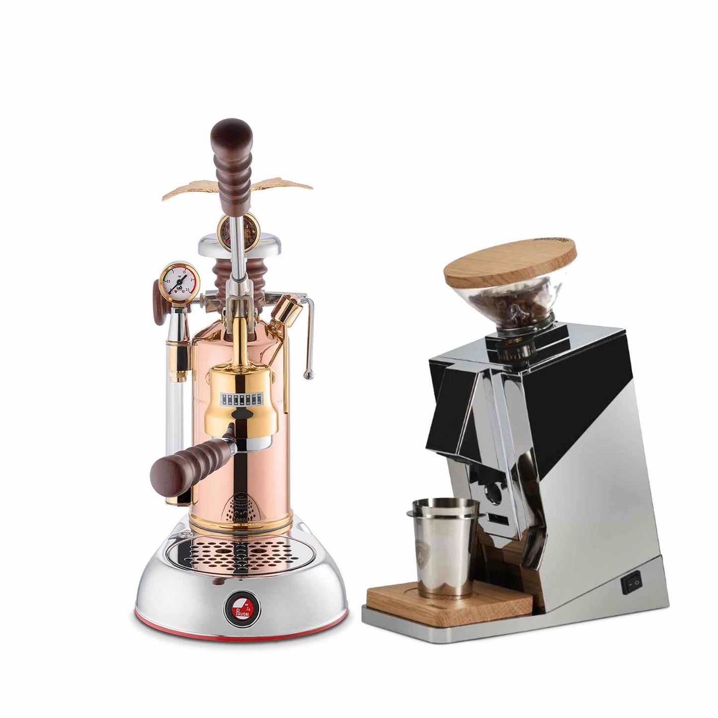 La Pavoni Lever + Eureka Oro Single Dose Coffee Machine Package
