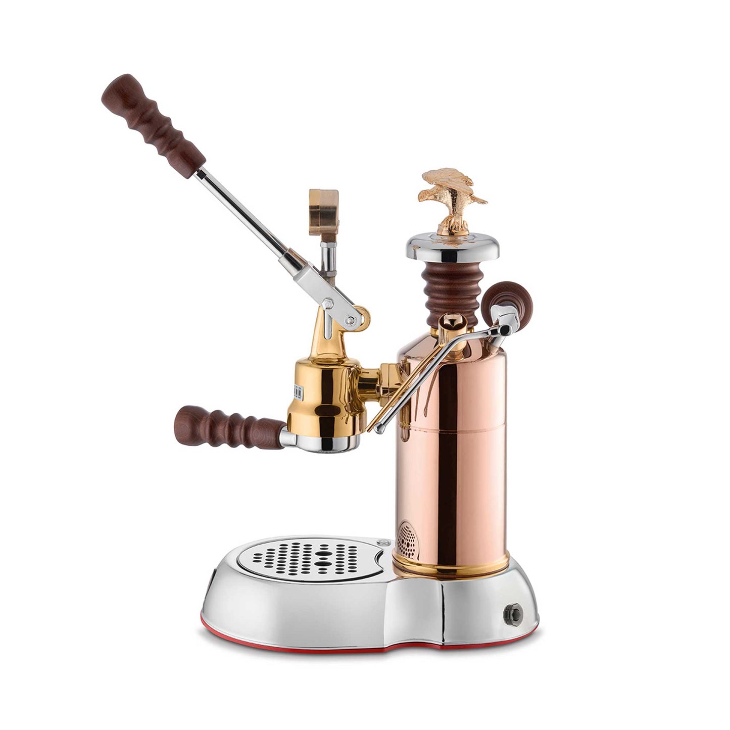 La Pavoni Esperto Edotto Lever Coffee Machine - Stainless Steel Brass Copper and Wood
