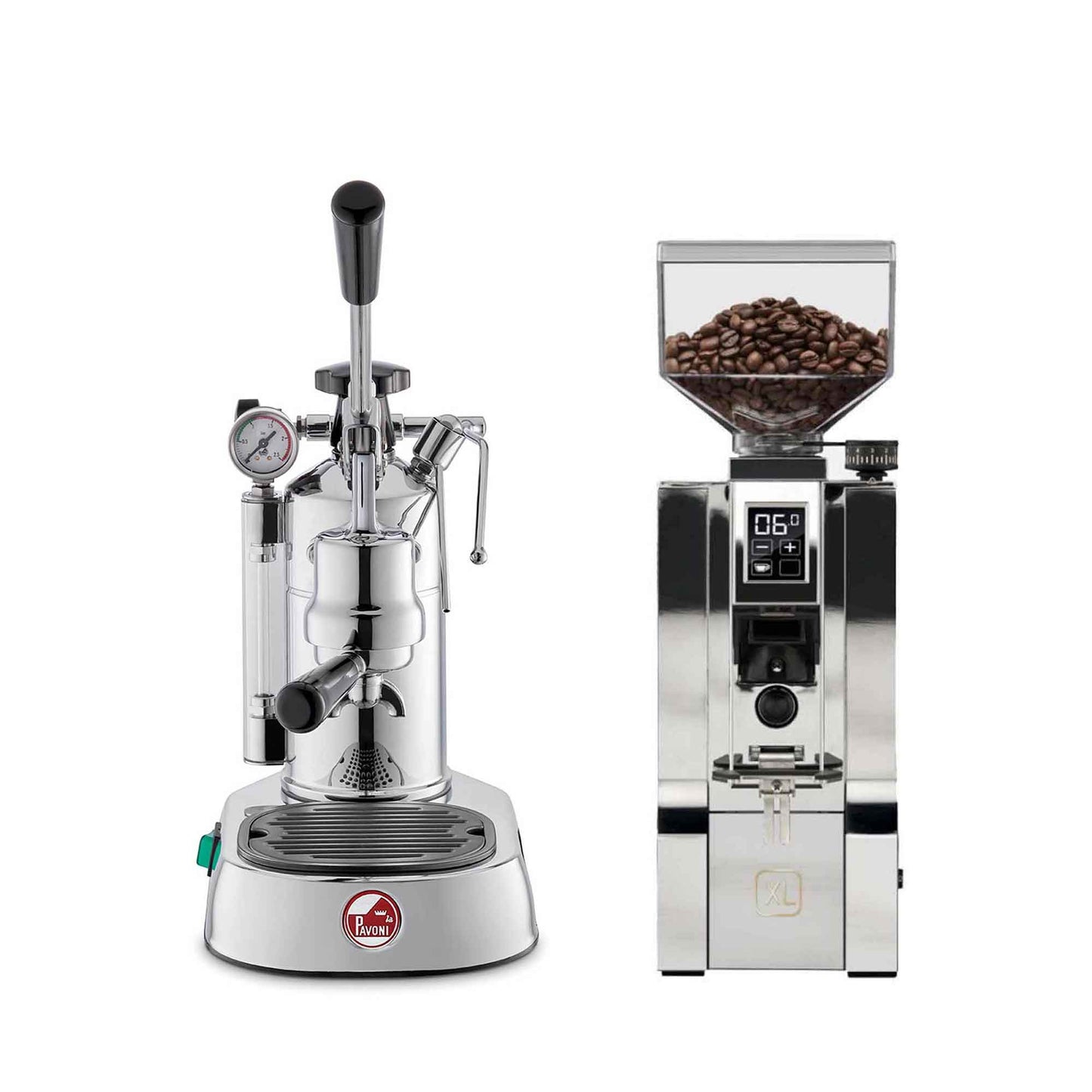 La Pavoni Lever + Eureka Mignon XL Coffee Machine Package