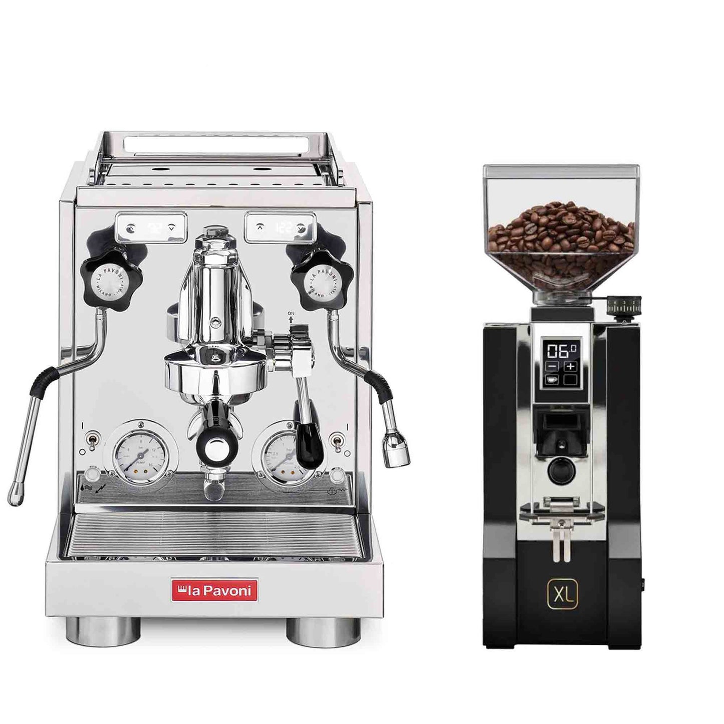La Pavoni Traditional Machines + Eureka Mignon XL Coffee Grinder Package