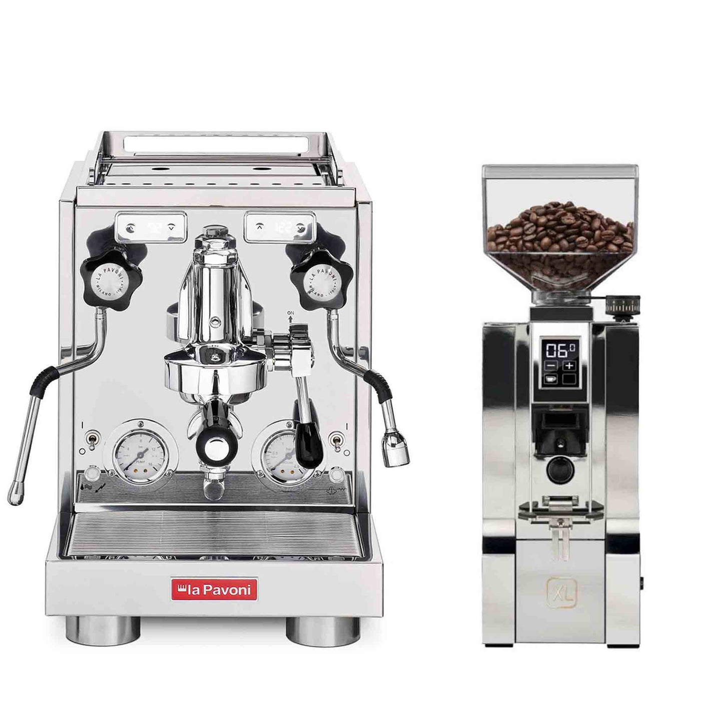 La Pavoni Traditional Machines + Eureka Mignon XL Coffee Grinder Package