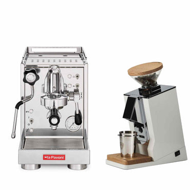 La Pavoni Traditional Machines + Eureka Oro Single Dose Package