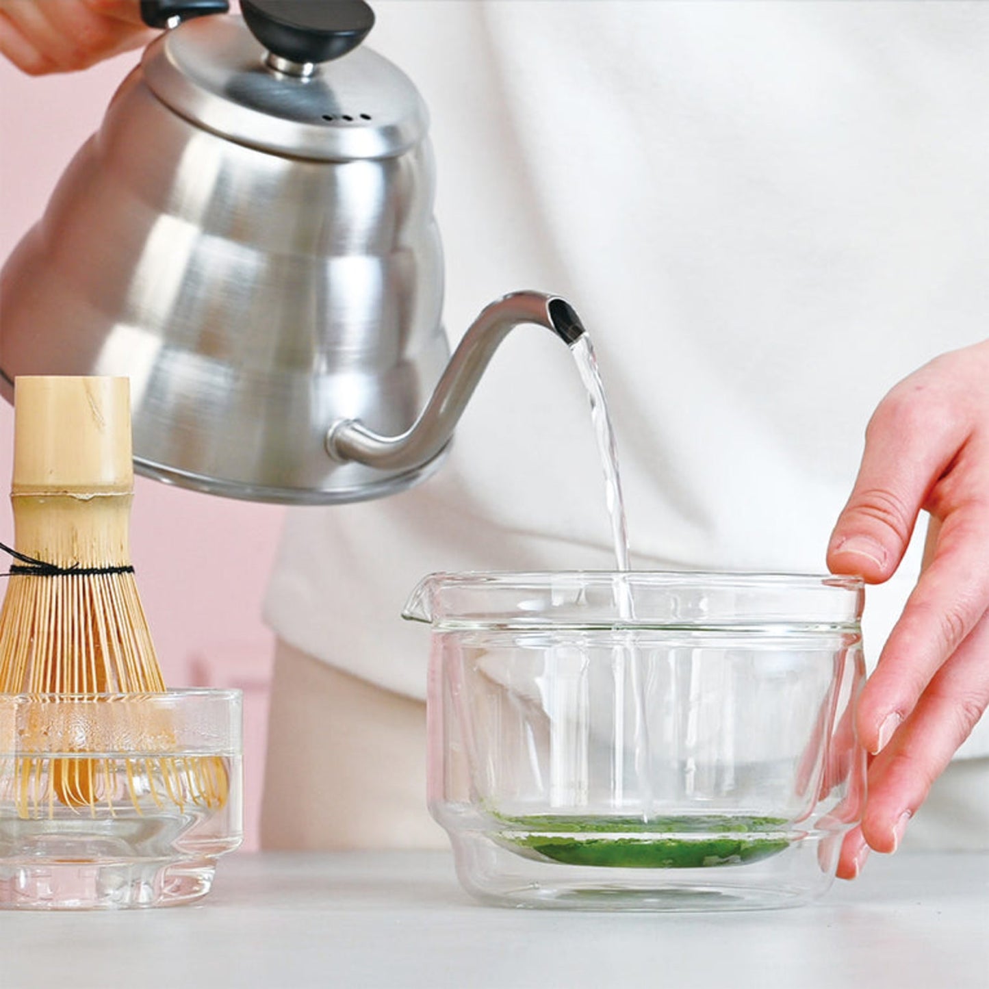 Hario Double-walled Glass Matcha Bowl 300ml