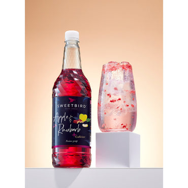 Sweetbird Apple & Rhubarb Fusions+ Syrup - 1 Litre Bottle