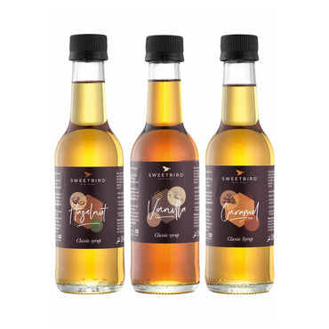 Sweetbird at Home Collection - Caramel, Vanilla & Hazelnut Syrups