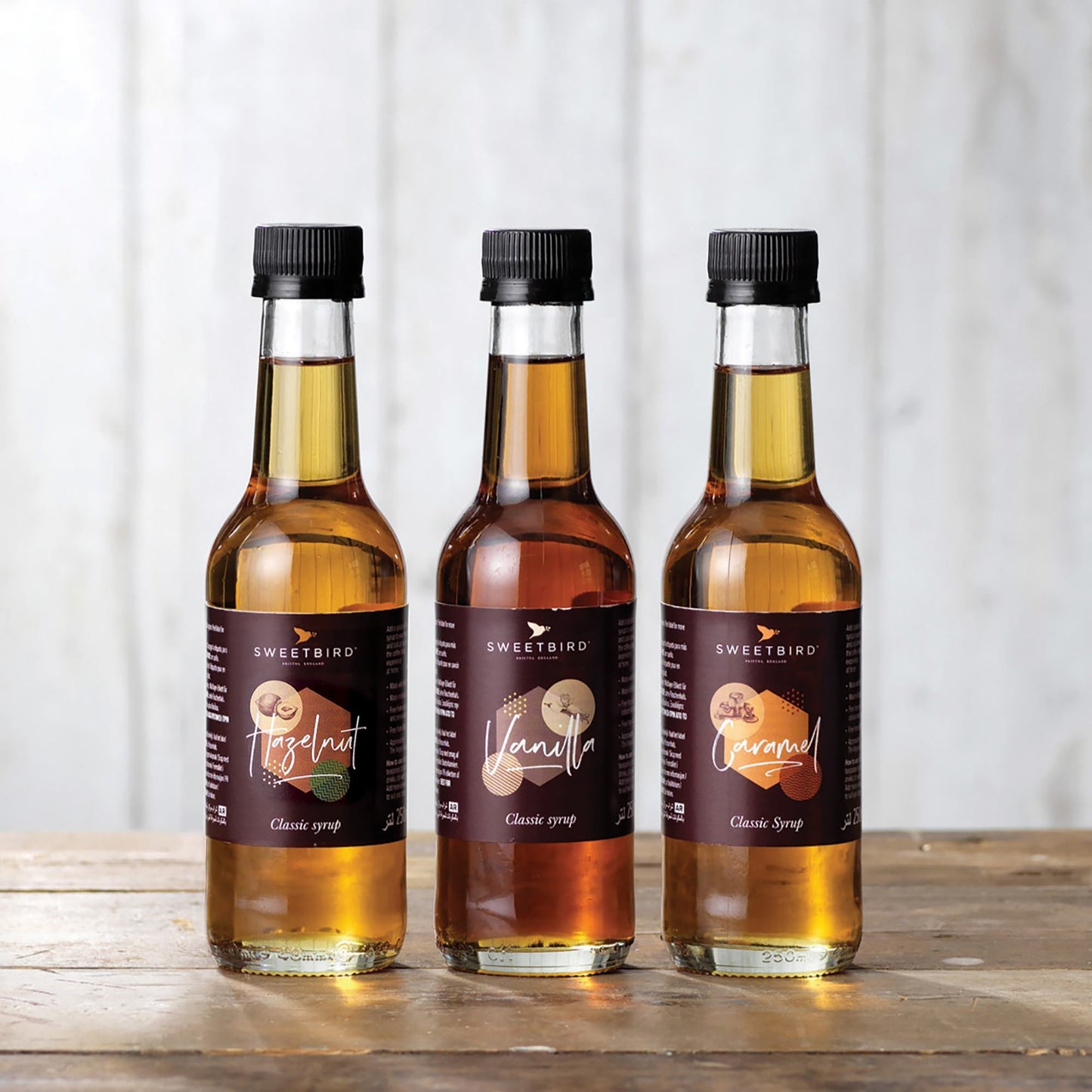 Sweetbird at Home Collection - Caramel, Vanilla & Hazelnut Syrups